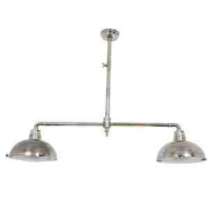 zilveren dubbele hanglamp