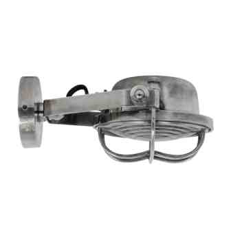 industriële wandlamp zilver