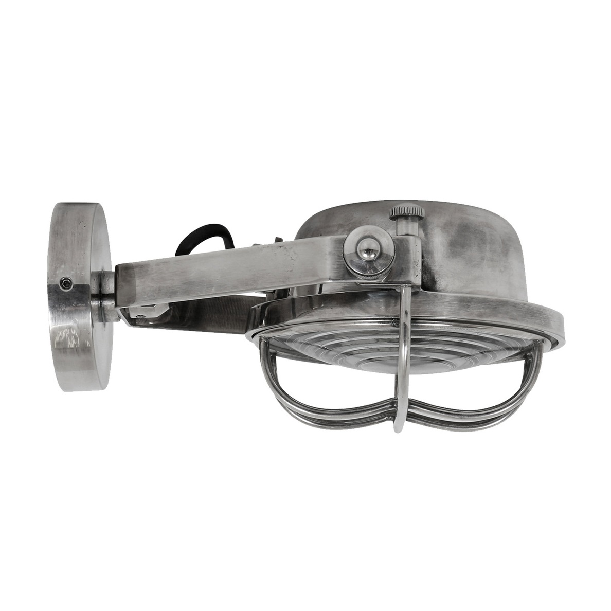 industriële wandlamp zilver