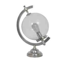 glazen globe tafellamp