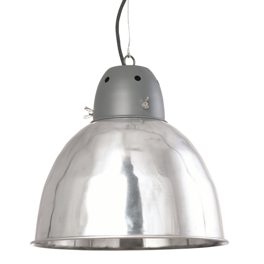 Grijze Industriële Hanglamp fabriekslamp, ook zilver