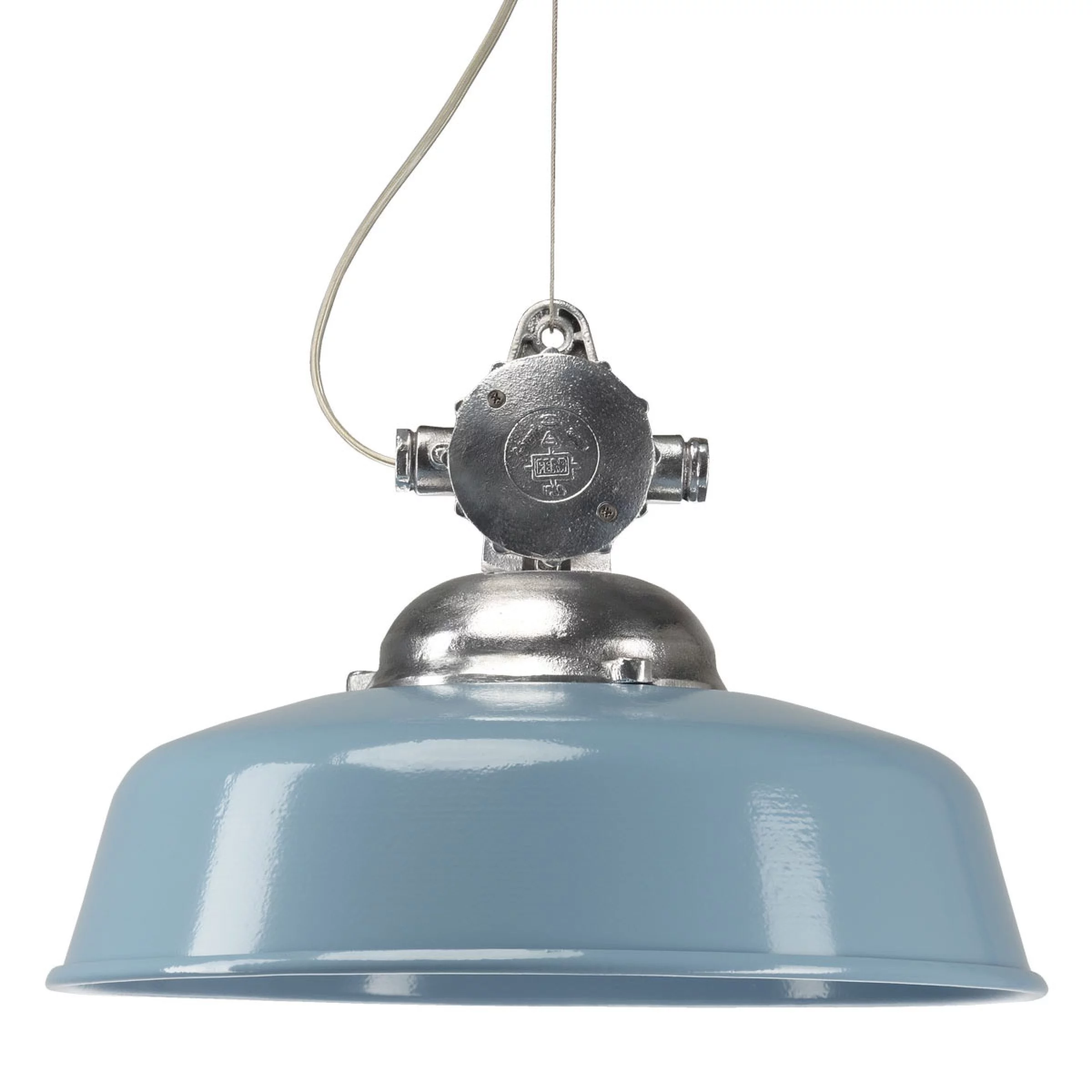 retro blauwe hanlamp