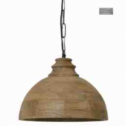 landelijke houten hanglamp