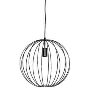 Zwarte opengewerkte bollamp