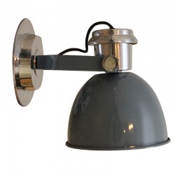 blauwe industriële wandlamp