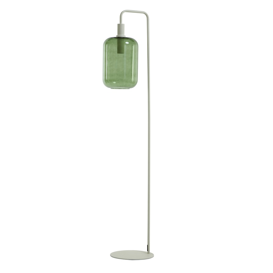 Vloerlamp groen glas | toffe lamp van Stoerelampen.nl