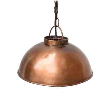 industriele koperen hanglamp