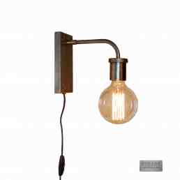 industriele grijze wandlamp
