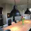 stoere fabriekslamp zwart