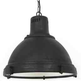 stoere fabriekslamp zwart