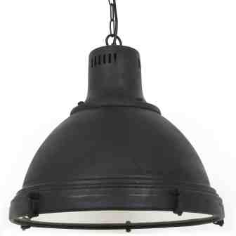 stoere fabriekslamp zwart