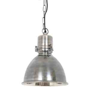 zilveren fabriekslamp