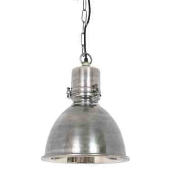 zilveren fabriekslamp