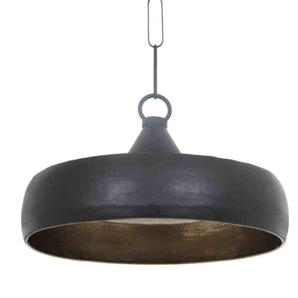 Hotel Chique hanglamp messing met amber glas 3-lichts - Gus