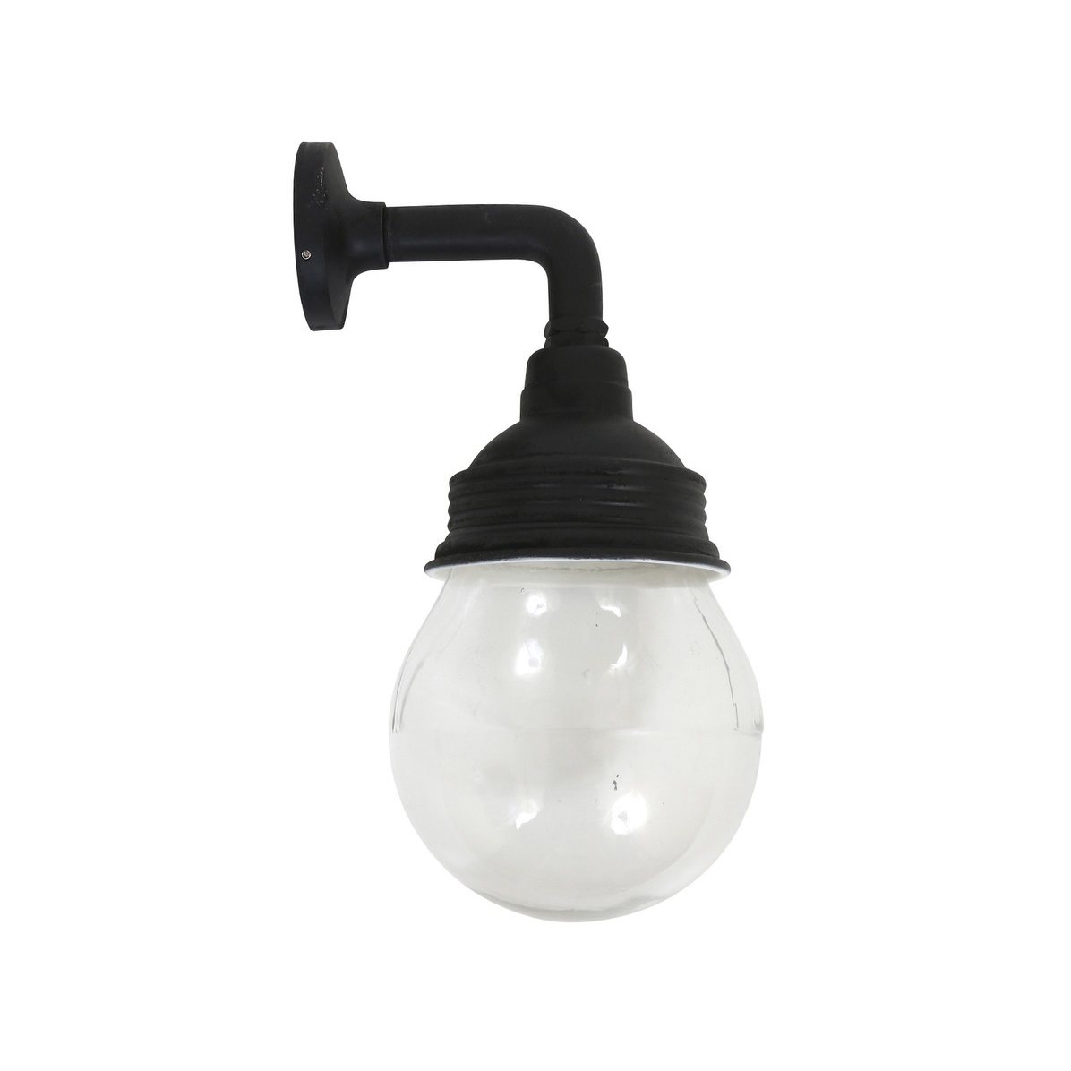 buitenlamp zwart met glas