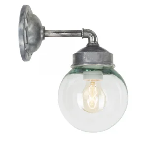 buitenlamp zilver met glas