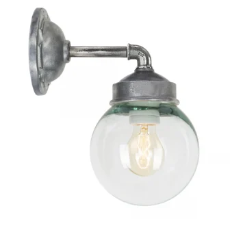 buitenlamp zilver met glas