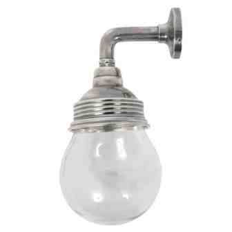 buitenlamp zilver met glas