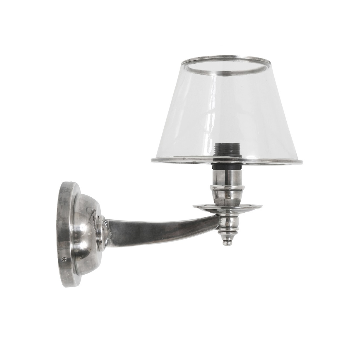 wandlamp glazen kap