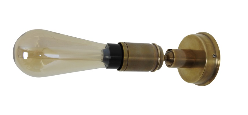 basic wandlamp koper