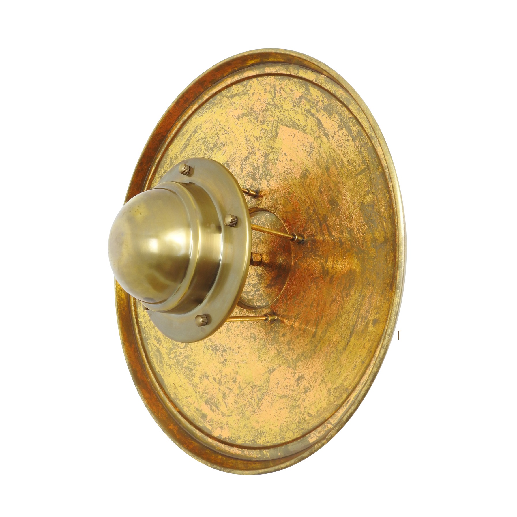 zonnige wandlamp goud