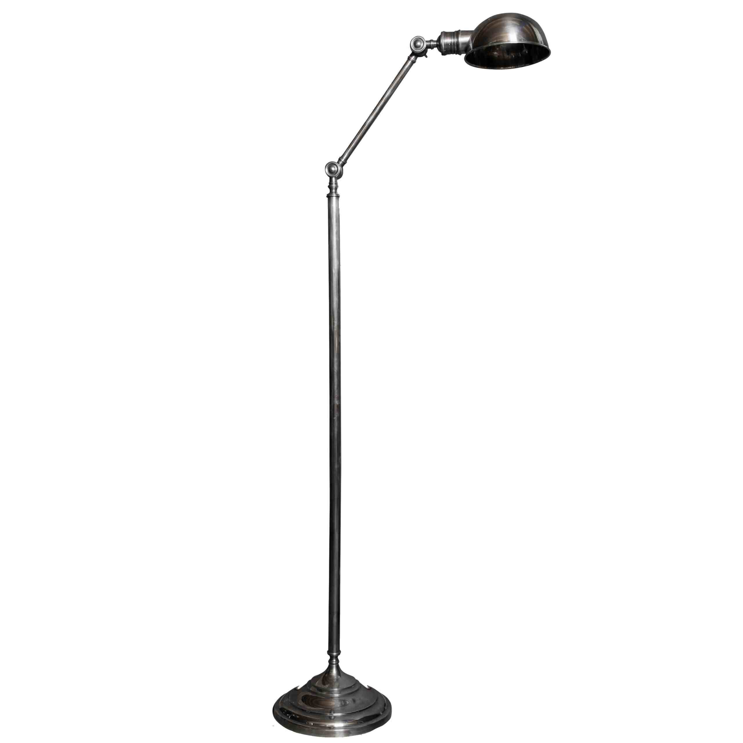 Staande Lamp Zilver Vloerlamp leeslamp van Stoerelampen.nl